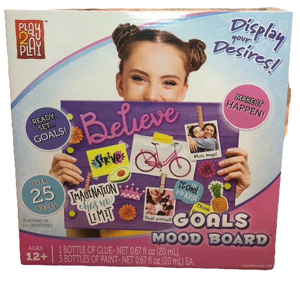Play 2 Play Goals Mood Board Vision Craft Kit New Sealed Creativity Set